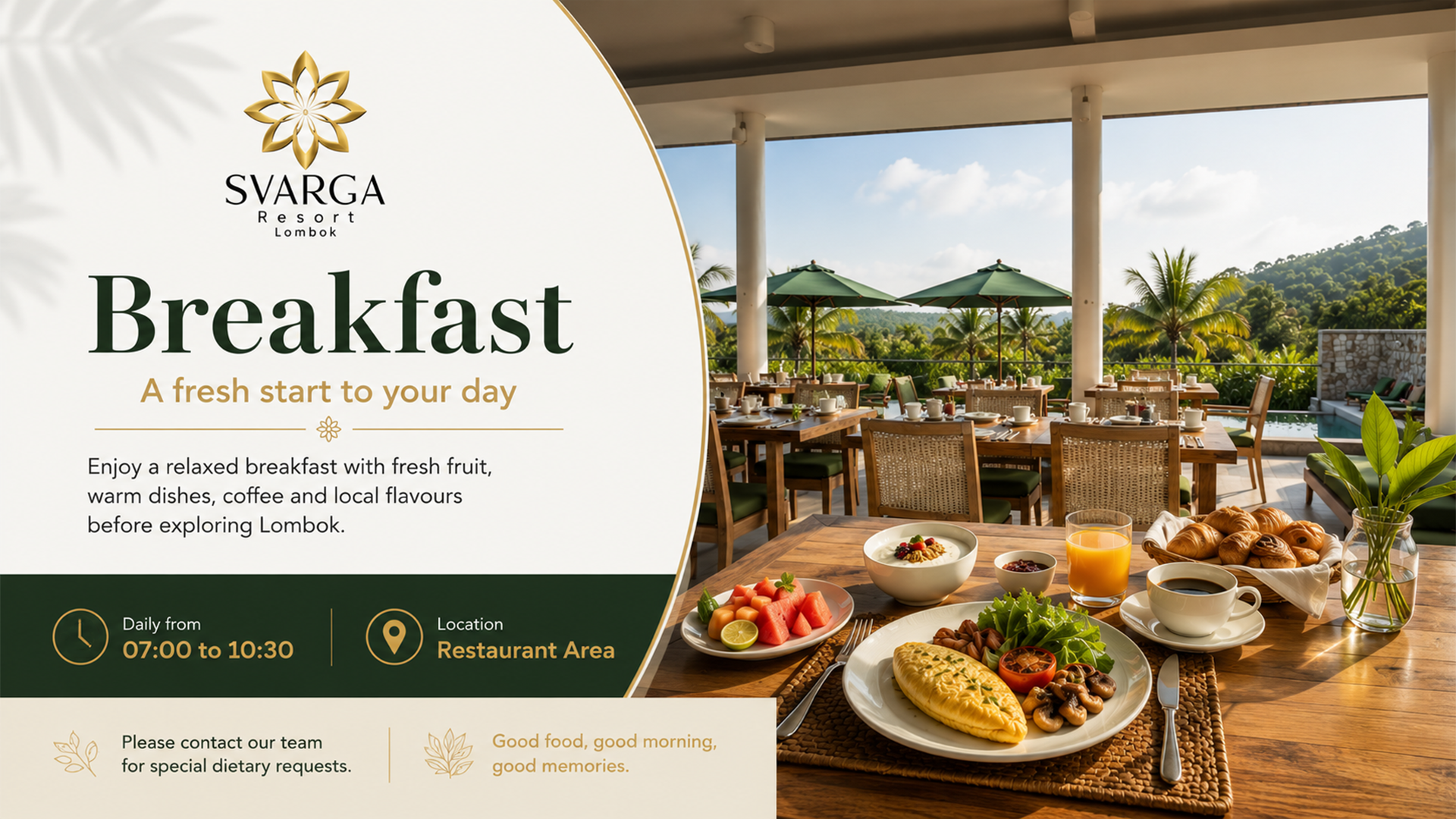 WelcomeTV hotel dining and room service promotion