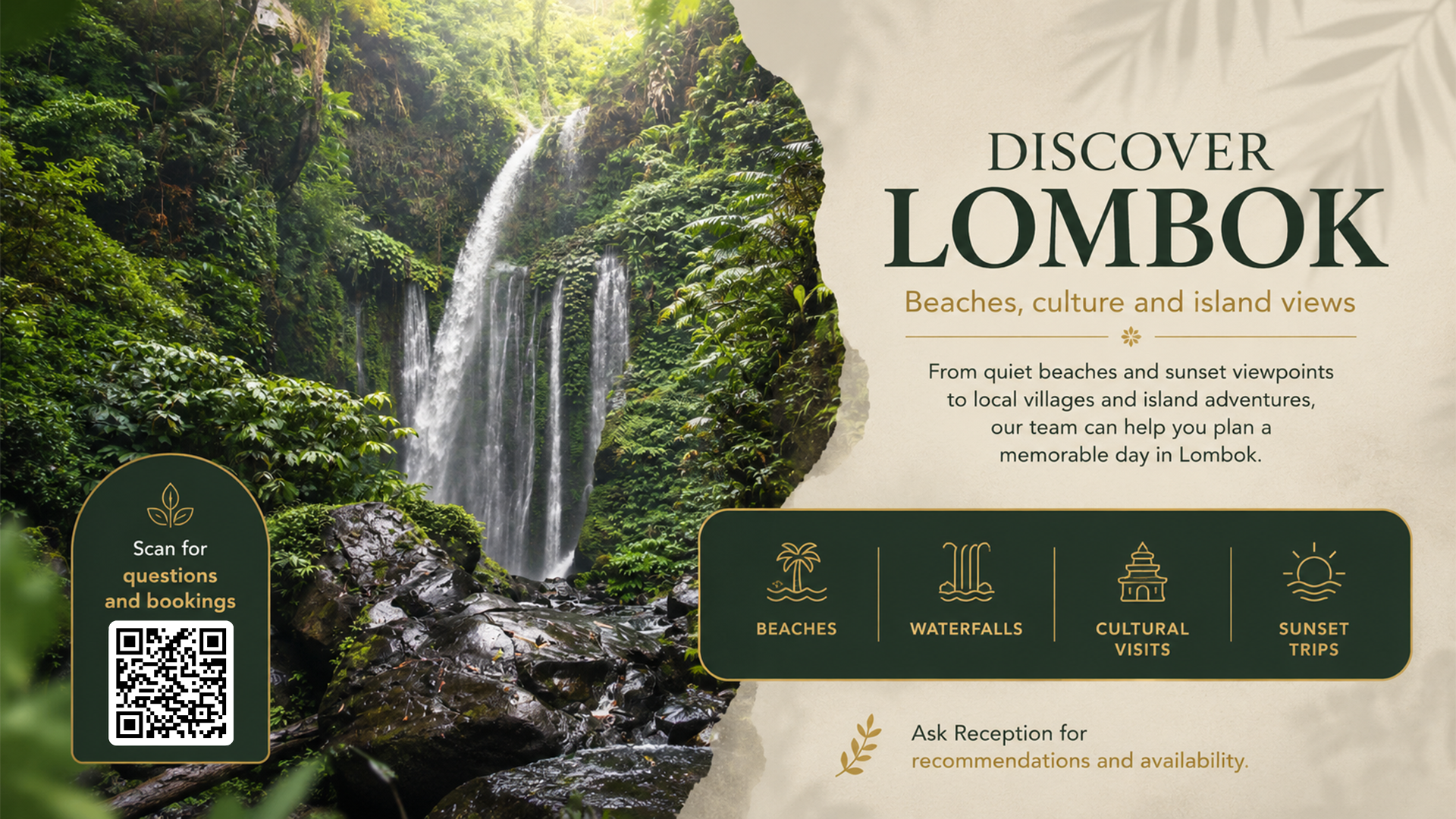 WelcomeTV Concierge hotel guest request screen