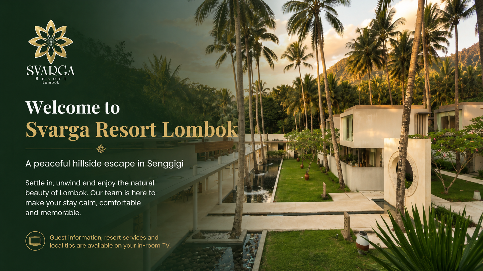 WelcomeTV personalized hotel welcome screen