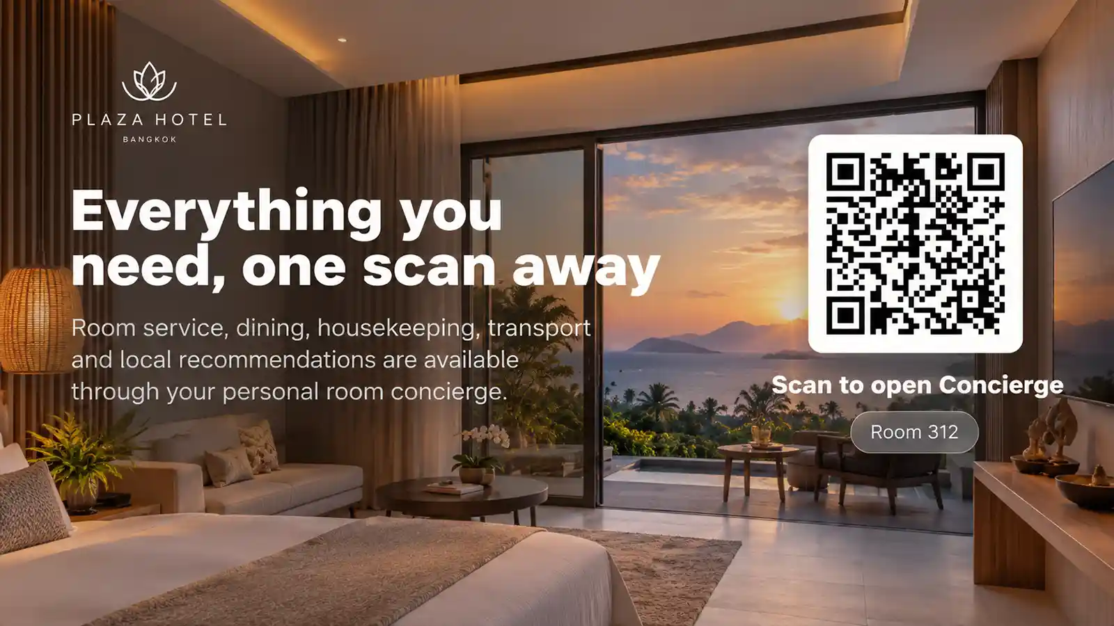 WelcomeTV Concierge guest request example